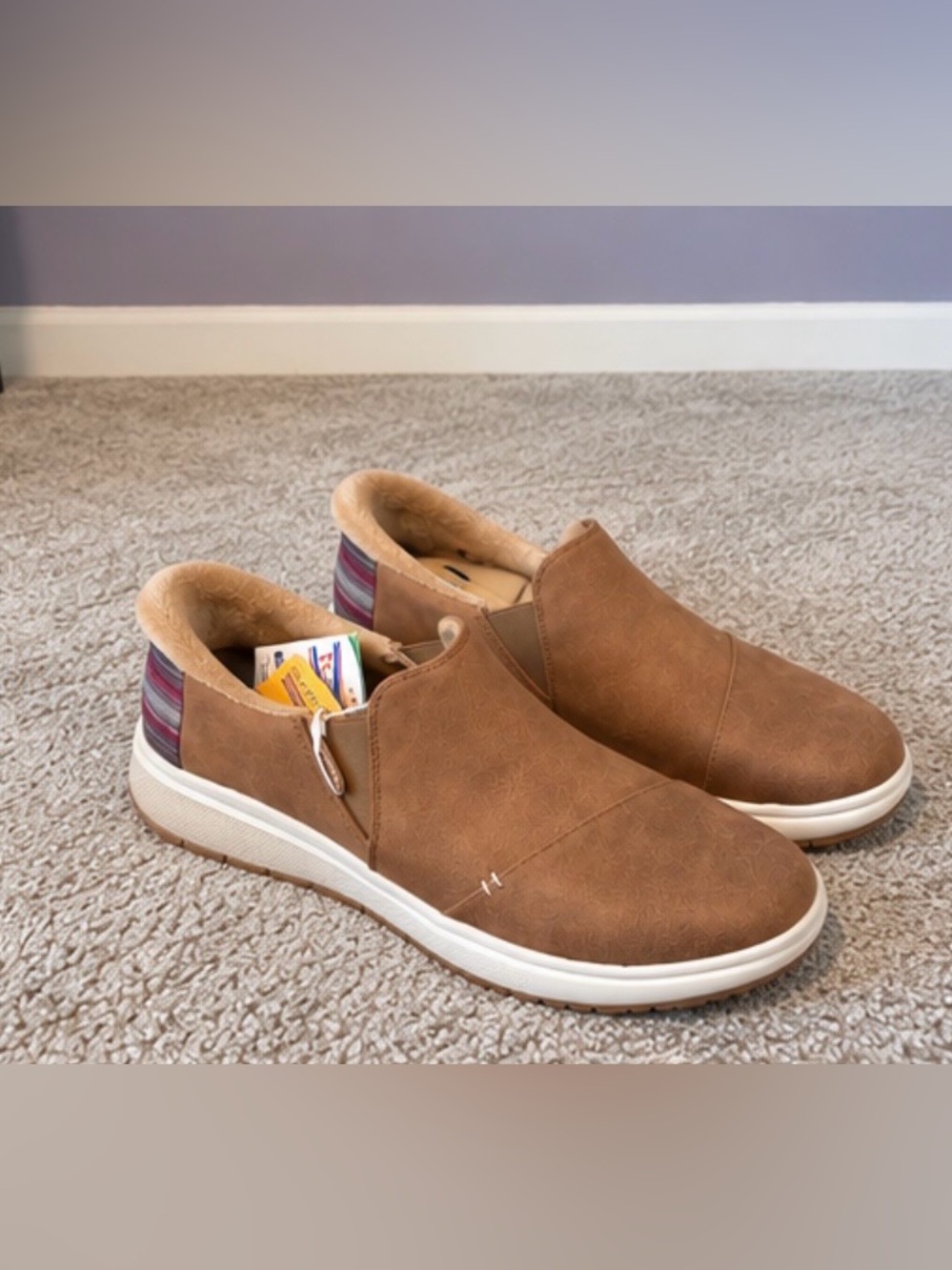 Skechers BOBS Hands Free Slip-ins Women’s 9.5 Chestnut Memory Foam Shoes NWT